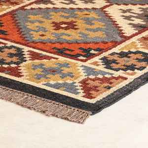 Tapis d'extérieur pliables, tissés à la main en jute et laine, kilims pour salon, chambre et bureau - Product Image 5