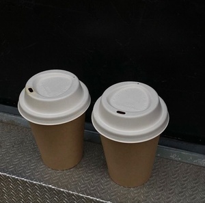 แก้วกาแฟไฟเบอร์ขึ้นรูปใหม่พร้อมฝาปิดแบบใช้แล้วทิ้ง ขนาด 80 มม. แก้วเครื่องดื่มร้อนแบบนำกลับบ้าน ผู้ผลิต OEM ขายส่ง - Product Image 4