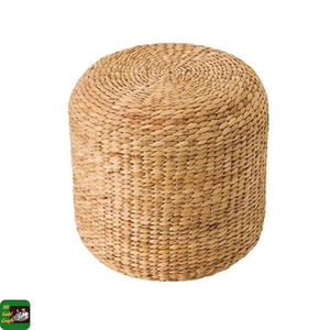 99 Gold Data Water Hyacinth Natural Fiber Handmade Foam-Filled Geometric Pattern Breathable Hypoallergenic <b>Cushion</b> <b>Pad</b> for Hotel - Product Image 3