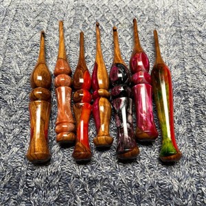 Superior Quality Wholesale Multifunction Wood Resin <b>Crochet</b> <b>Hook</b> Angel Theme Amazing Turquoise Crack Design Available Different - Product Image 4