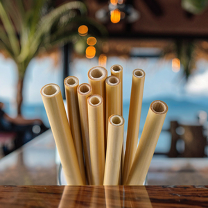 Natural <b>Bamboo</b> Beverage <b>Straws</b> Sustainable Drinking Accessories for Refreshments Cocktails Juice and Smoothies - Product Image 4
