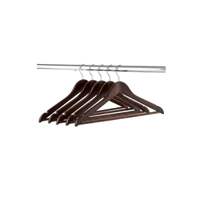 Custom <b>Black</b> Walnut Clothes Hanger Natural Wooden Color For Bedroom Clothes Storage Hanger At Top Price - Product Image 1