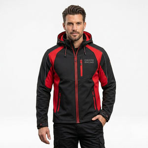Custom Unisex Waterproof Softshell <b>Jacket</b> Hooded <b>Fleece</b> <b>Lined</b> Windproof Outdoor Hiking Workwear OEM Logo Wholesale - Product Image 4