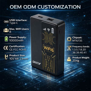 Router Wifi Portátil DNXT 4G, Router con Tarjeta SIM, Router 4G Portátil, Router TLE, 10000mAh, <span class=keywords><strong>USB</strong></span> Tipo-C, WiFi6 para Uso en Exteriores - Product Image 2