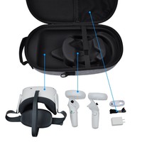 Sac de transport semi-rigide pour casque VR et accessoires, étui de rangement en EVA pour lunettes VR