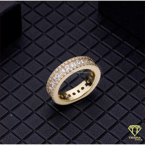 Bague en argent sterling 925 avec diamants moissanite ronds et baguettes, bijou éclatant pour les acheteurs en gros - Product Image 4