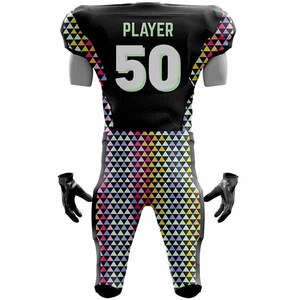 Conjunto de Uniforme de Fútbol Americano con Estampado de Sublimación Personalizado, Jersey Transpirable para Hombre, Pantalones, Guantes, Jugador 50, Talla Adulto - Product Image 2