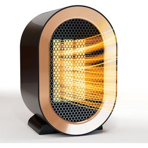 Riscaldatore elettrico 1200W ad alta efficienza energetica ventilatore portatile con regolazione a due velocità per uso interno ufficio regolabile calore (bianco) - Product Image 1