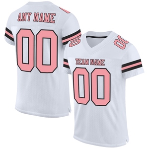 Venta al por Mayor Directa de la INDUSTRIA OMMIZ, Jersey de Fútbol Americano Personalizado Negro con Malla Negra Auténtico - Product Image 2