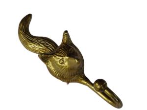 High Quality Antique Brass Hook Reproduction Aluminium Metal Fox Animal Shaped Coat <b>Hat</b> Hook <b>Scarf</b> Home Decoration Metal Crafts - Product Image 4