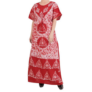 Robe kaftan fluide en coton avec fentes latérales pour un look élégant - Product Image 5