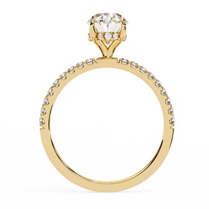 Anillo de Compromiso Clásico con Diamante Ovalado de 1 Quilate Cultivado en Laboratorio, Oro de 10k, 14k, 18k, Certificado IGI, Diamante VS DEF para Aniversario o Boda - Product Image 6