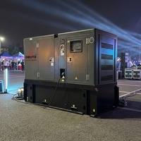 Groupe électrogène diesel silencieux à refroidissement par eau 4 cylindres 15kw 20kw 25kw 30kw 40kw 50kw, robuste, OEM ODM, station d'alimentation industrielle, générateur