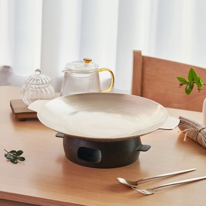 NOBBAN Premium Coréen Bangjja Yugi Plaque de cuisson Bulgogi BBQ à feu direct 13,4 pouces, Artisanat en laiton traditionnel d'Anseong, Compatible avec les plaques de cuisson - Product Image 2