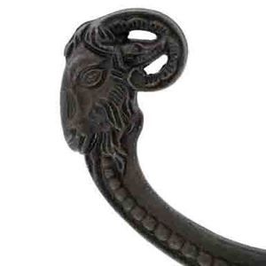 Gancho de metal para pared Iron Catyed, resistente, de hierro fundido negro, diseño de doble gancho, Ulysses, gancho doble de hierro fundido - Product Image 5