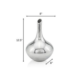 Vase décoratif en métal de style designer pour fleurs, accent de décoration intérieure haut de gamme - Product Image 4