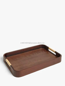 ถาดเสิร์ฟอาหารลายผลไม้อะคาเซียและมะม่วงทำจากไม้ธรรมชาติโลโก้ตามสั่งสำหรับร้านอาหารในโรงแรม - Product Image 6