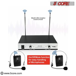 Microfoni Wireless Portatili a 2 Canali WM 301 HH con Ricevitore e 2 Cuffie Inalambriche - Product Image 2