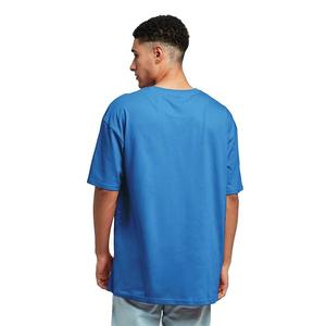 T-shirt bleu surdimensionné personnalisé unisexe en coton style streetwear OEM ODM – T-shirt bleu ample pour homme, mode urbaine - Product Image 3