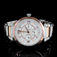 Montre mécanique de luxe pour homme en or rose, boîtier en acier inoxydable 40 mm, cadran en verre, mouvement analogique ETA 756, résistante à l'eau