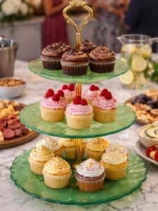 Resin Cake <b>Stand</b> with Metal Base Premium Dessert Serving <b>Stand</b> - Product Image 2