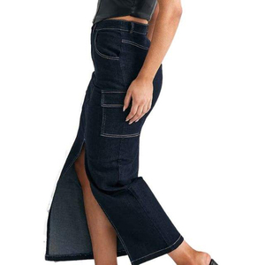 Latest Design Winter Soft High Quality Women's Denim Skirts Casual Wear Wholesale Low Price Eco-Friendly <b>Mini</b> Skirt - Product Image 4