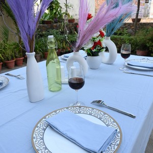 Wholesale Handmade 100% Cotton Modern Eco-Friendly <b>Rectangle</b> Washable Solid Color Customizable <b>Tablecloth</b> for Wedding Hotel Home - Product Image 4