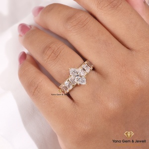 Bague de Mariage Style Antique Coupe Marquise 1,50 Carat pour Femme, Or Massif 14K, Diamant CVD Cultivé en Laboratoire Certifié IGI, Pureté VVS2, Couleur D - Product Image 4