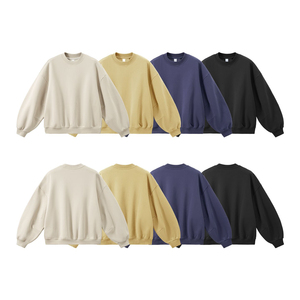 เสื้อสเวตเชิ้ตคอกลมแบบยูนิเซ็กส์ ผ้าฟลีซหนานุ่มด้านหน้า มีซับใน ทรงโอเวอร์ไซส์ ไหล่ตก สไตล์สตรีทแวร์ - Product Image 3