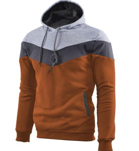 Sudadera con Capucha Básica de Algodón Mezclado con Bloques de Color para Hombre - Product Image 4