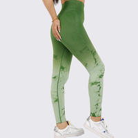 Leggings Deportivos Aoyema, Nuevo Estilo, Sin Costuras, Push-Up, con Logotipo Personalizado, Leggings de Compresión con Efecto Scrunch Butt y Tie Dye para Mujer