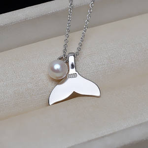 Accessoire DIY en argent S925, forme de queue de poisson, coquille, plateau vide poli pour 5-7 perles, pour colliers, pendentifs et breloques, accessoire pour votre vie - Product Image 3