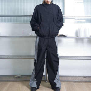 High Quality Custom Men Two Piece <b>Short</b> Set Streetwear Mens 3m Reflective Windbreaker <b>Jacket</b> Tracksuit for Men Summer Set - Product Image 5