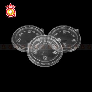 Tapas de plástico PET transparentes a precio de fábrica de 93mm y 95mm, tapas planas de cúpula para postre, helado, vaso de plástico con tapas hechas en Vietnam - Product Image 6