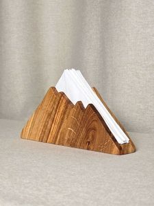Porte-mouchoirs en bois en forme de montagne, style nordique, support décoratif pour serviettes, support de table à manger, boîte à mouchoirs en bois - Product Image 1