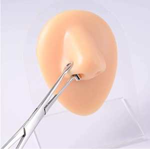 Pinzas para Perforación de Oreja Tipo Tragus Gray Rocks de 6'' con Punta de Precisión, Herramienta Multifuncional de Acero Inoxidable para el Cuidado de la Piel, Marca Dentavex - Product Image 4