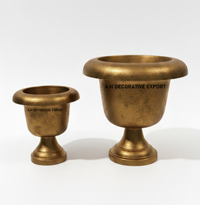 Urne en aluminium pour plantes |   Pots à fleurs classiques sur piédestal pour la décoration de mariage en intérieur et en extérieur |   Conteneurs de jardin de style moderne - Product Image 4