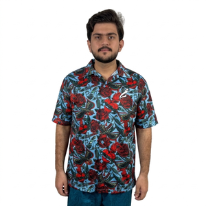 Chemises décontractées à manches longues en flanelle à carreaux, coupe classique, boutonnées, 100 % coton tricoté, sublimation, pour hommes, vente en gros - Product Image 4