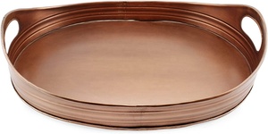 Nouveau design de l'acheteur commercial du meilleur plateau de service ovale en cuivre fait à la main 2023 pour les mariages et les événements d'hôtel à la maison - Product Image 3