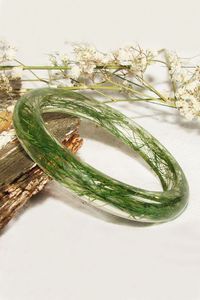 Brazalete de Resina Brillante con Diseño de Remolino, Brazalete de Resina con Flujo de Color, Brazalete de Resina con Bucle, Brazalete de Arte Moderno - Product Image 4
