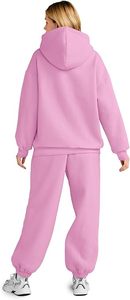 Conjunto de Sudadera con Capucha Oversize y Pantalones de Chándal de Forro Polar Premium para Mujer, Conjunto Deportivo de Sudadera con Capucha y Pantalones de Chándal para Mujer - Product Image 3