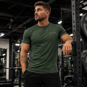 Camiseta Deportiva de Punto para Hombre con Paneles de Ventilación de Malla, Opción de Logotipo Personalizado, Diseñada para el Gimnasio de Verano y Entrenamientos al Aire Libre - Product Image 1