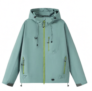 Custom Company Windproof Eco-Friendly Hiking Coat Outdoor Waterproof <b>Canvas</b> Softshell Nylon Zipper Stand Front Men Winter - Product Image 4