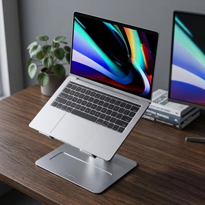 Adjustable Aluminum Laptop Stand Ergonomic <b>Desk</b> Mount Height Adjustable Notebook Holder <b>Riser</b> for MacBook Pro Office Furniture - Product Image 4