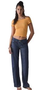 Nuevo modelo de Camiseta de algodón para niñas con estilo cómodo confiable fuera de debajo de algodón de compresión Boatneck camiseta recortada - Product Image 3