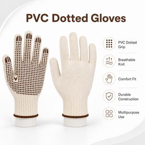 Gants en coton durables antidérapants, épaisseur 10 mil, longueur 10 pouces, sans poudre, sans latex, lavables en machine, ajustement confortable pour les tâches - Product Image 6