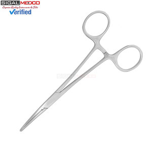 Pinzas Hemostáticas Crile Curvas de Acero Inoxidable 5.5, Alicates Quirúrgicos Manuales con Mordazas Largas Serradas y Mecanismo de Bloqueo para Uso General - Product Image 6