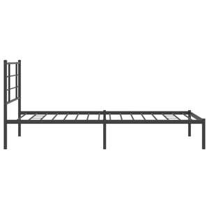 Base de Cama Doble Moderna en Acero con Recubrimiento en Polvo Negro, Camas Metálicas Elegantes - Product Image 6