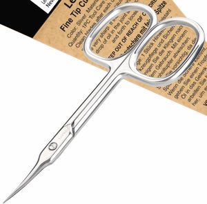 Tijeras para Cutículas de Primera Calidad, Multiusos, de Acero Inoxidable con Hojas Curvas - Tijeras de Manicura para Uñas, Cejas y Pestañas - Product Image 4
