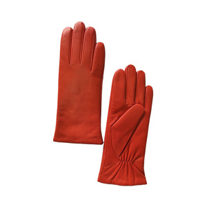 Gants de poignet tactiles en cuir rouge, thermiques, respirants, non doublés, style uni, pour le ski d'hiver, les sports de plein air et les tenues décontractées - Product Image 2